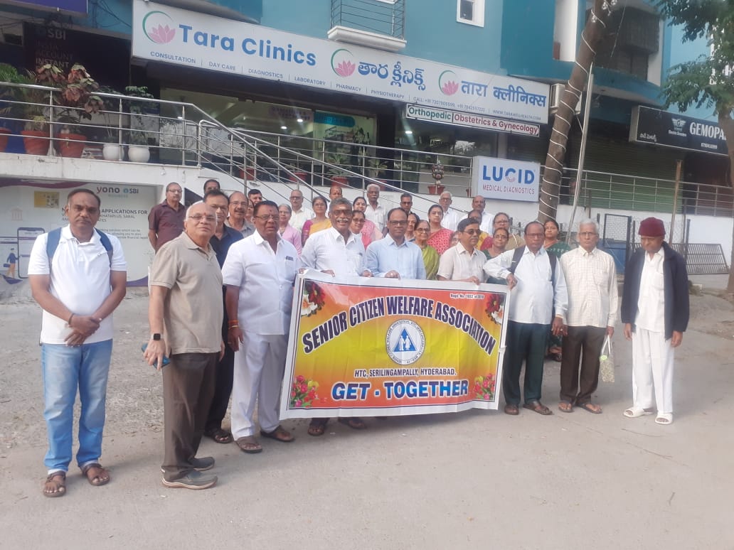 SCWA members with banner of get-together party on 22-11-2023.